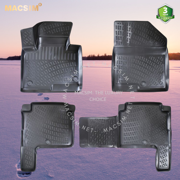 Thảm lót sàn ô tô nhựa TPU Silicon Hyundai Santa Fe third generation 2012-2017 Nhãn hiệu Macsim