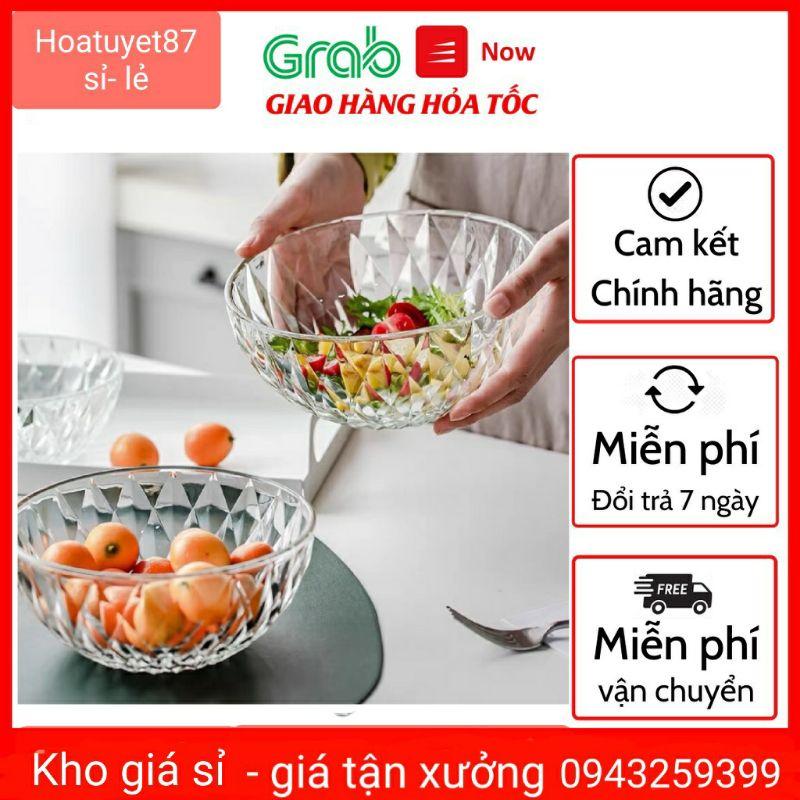 Bát tô thủy tinh họa tiết kim cương Thái Lan