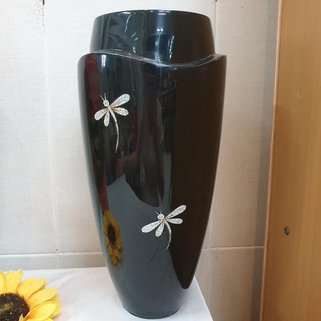 Bình sơn mài cao cấp Thanh Bình Lê 34x16 cm, hàng xuất khẩu, kiểu dáng độc đáo, sang trọng