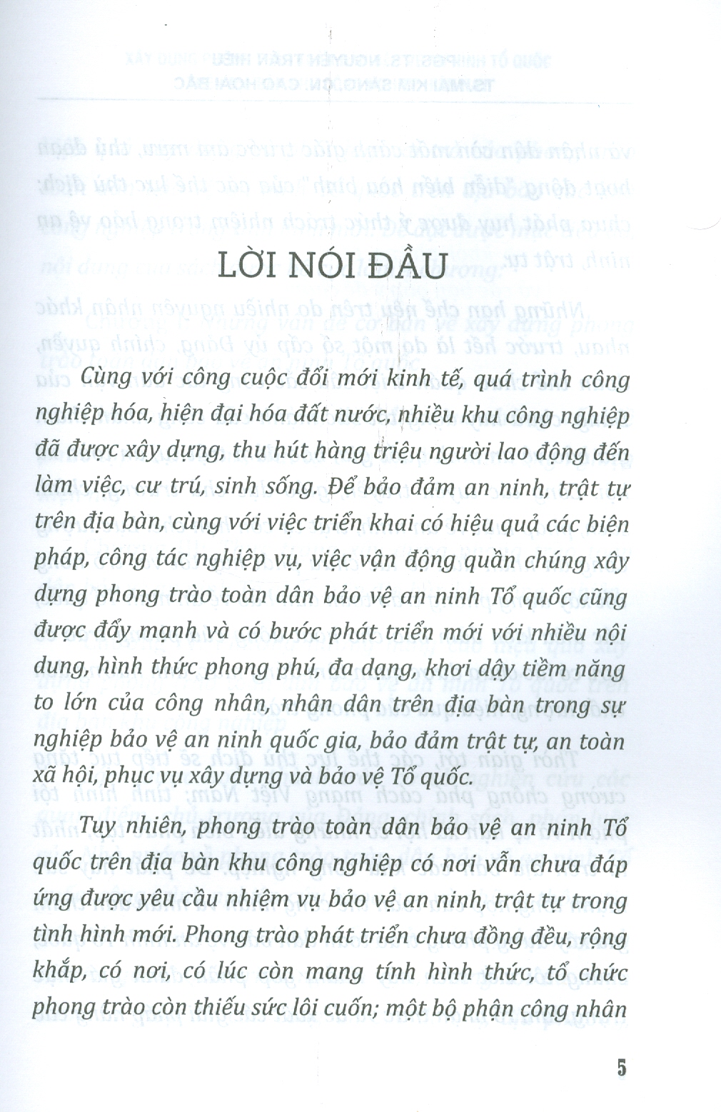 Xây Dựng Phong Trào Toàn Dân Bảo Vệ An Ninh Tổ Quốc Trên Địa Bàn Khu Công Nghiệp Hiện Nay (Sách Chuyên Khảo)