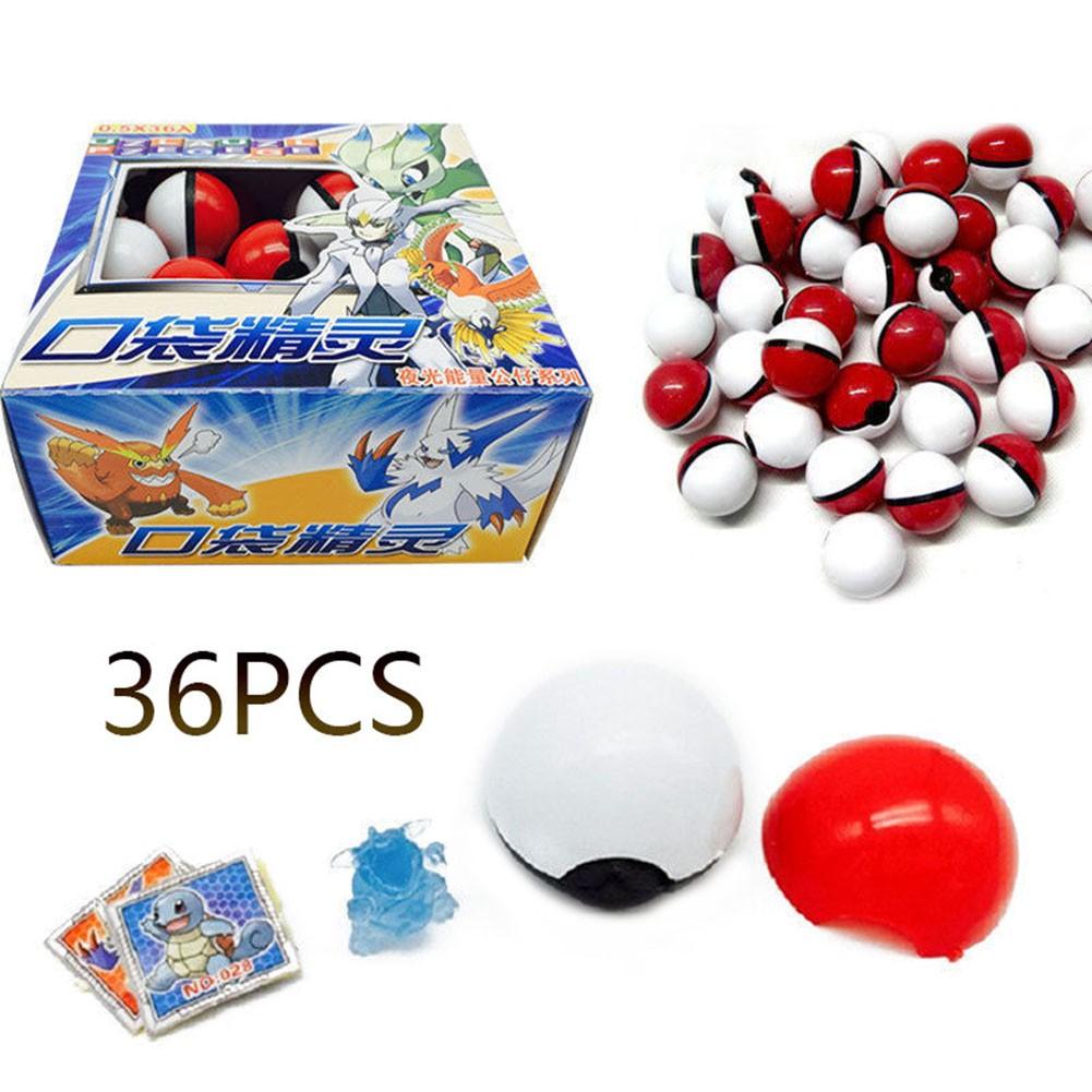 Bộ 36 Bóng Pokemon Go Phát Sáng- Set 36 bóng pokemon Go phát sáng dạ quang