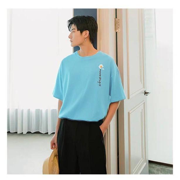 Áo thun ngắn tay không cổ ️Áo thun Stee cúc signature ️ ️chất vải cotton chất mịn tốt aothununisex aophongnam
