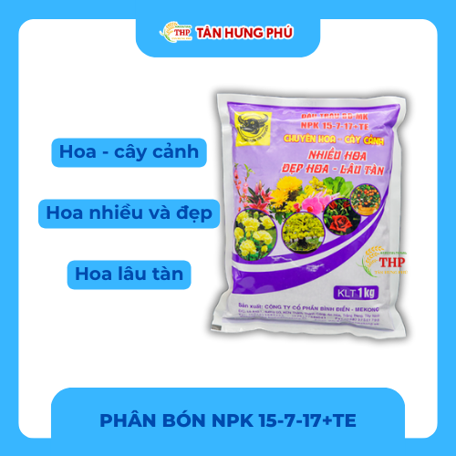 Phân bón hỗn hợp NPK MK 15-7-17+TE - túi 1kg