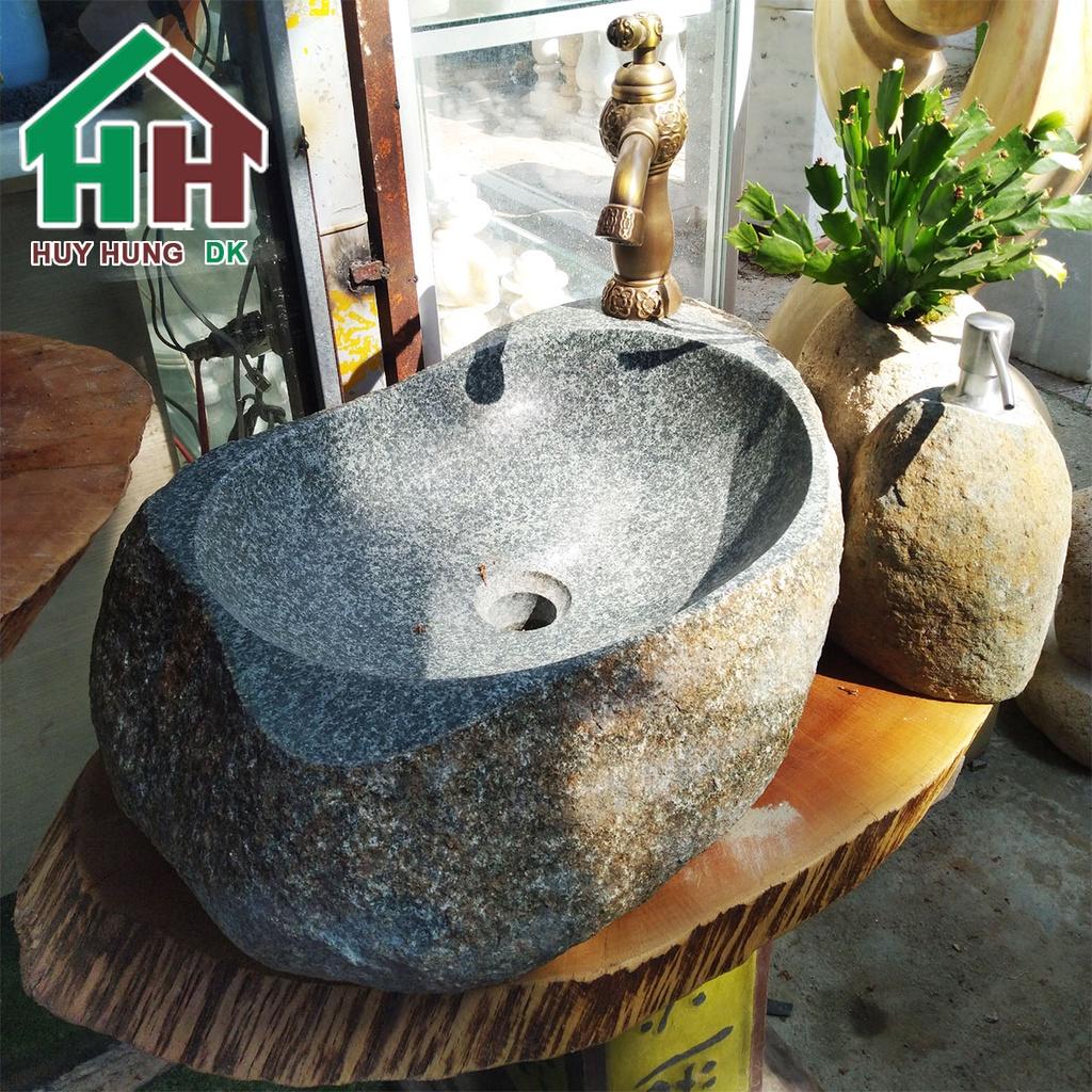 Lavabo đá Granite - Chưa kèm vòi - 60cm x 17cm