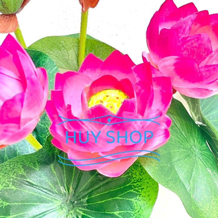 Hoa giả trang trí - Bụi Hoa SEN  vải cao cấp