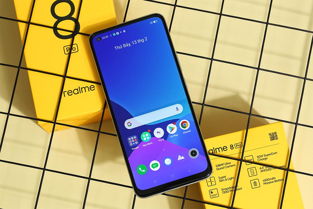 Điện thoại Realme 8 Pro Vàng Rực Rỡ Vàng - Hàng chính hãng