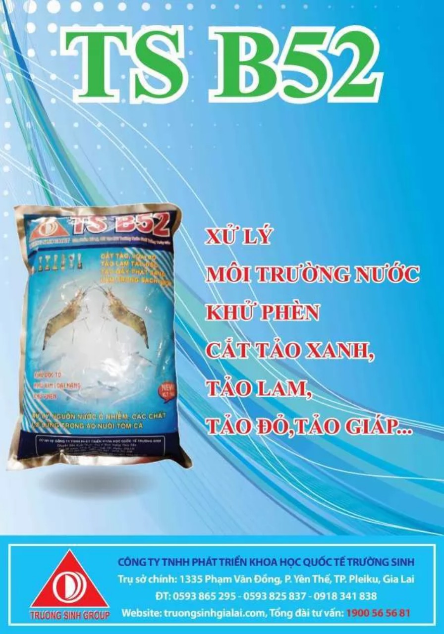 Xử lý môi trường nước ao nuôi tôm, cắt tảo, khử phèn, gói 1kg.