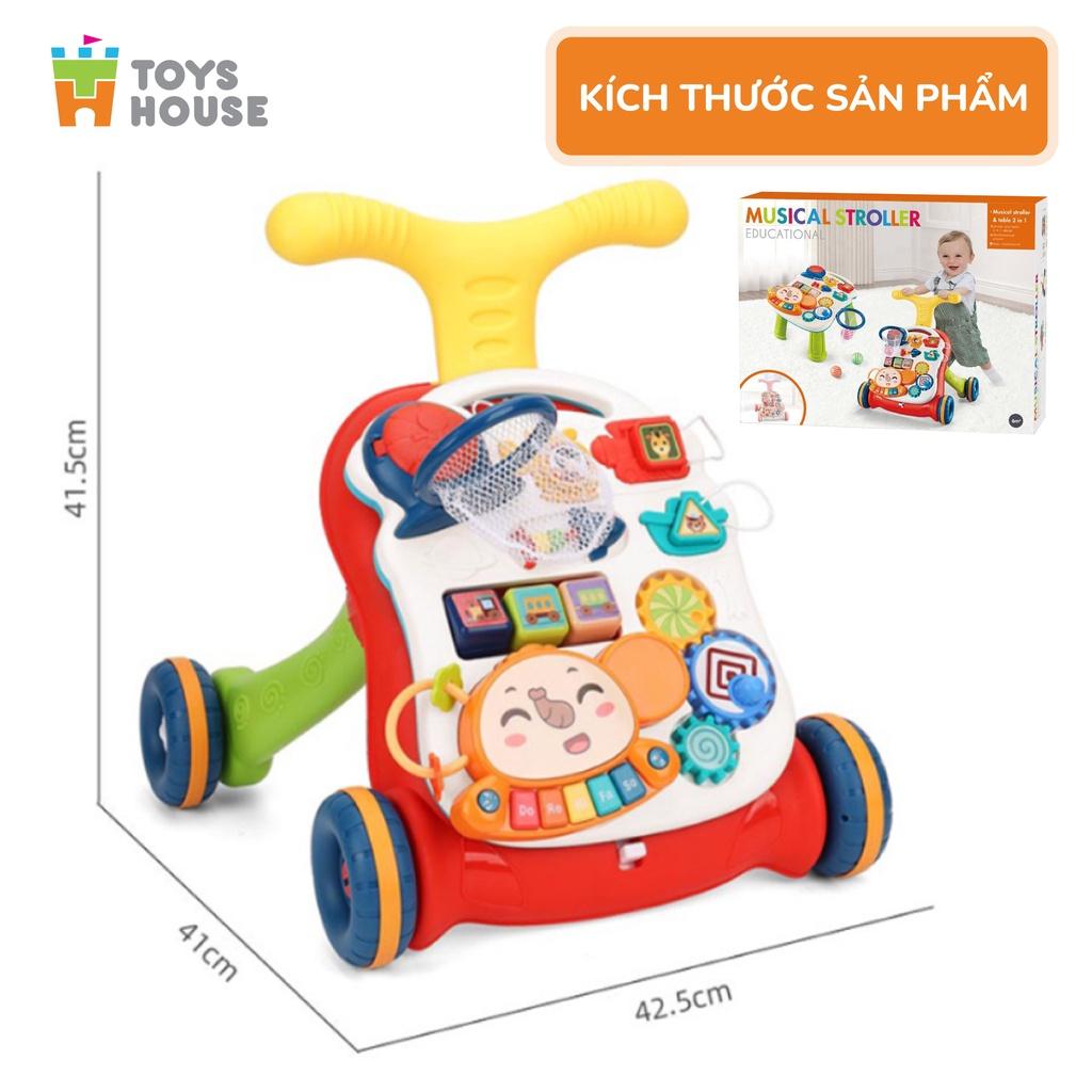 Bàn chơi đa năng có nhạc kiêm xe tập đi 2 trong 1 Toyshouse N6038 - người bạn đồng hành thân thiết của bé