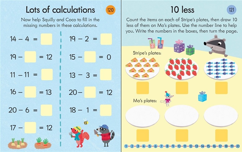 Sách tiếng Anh - Usborne Key Skills Practice Pad: Subtracting 5-6