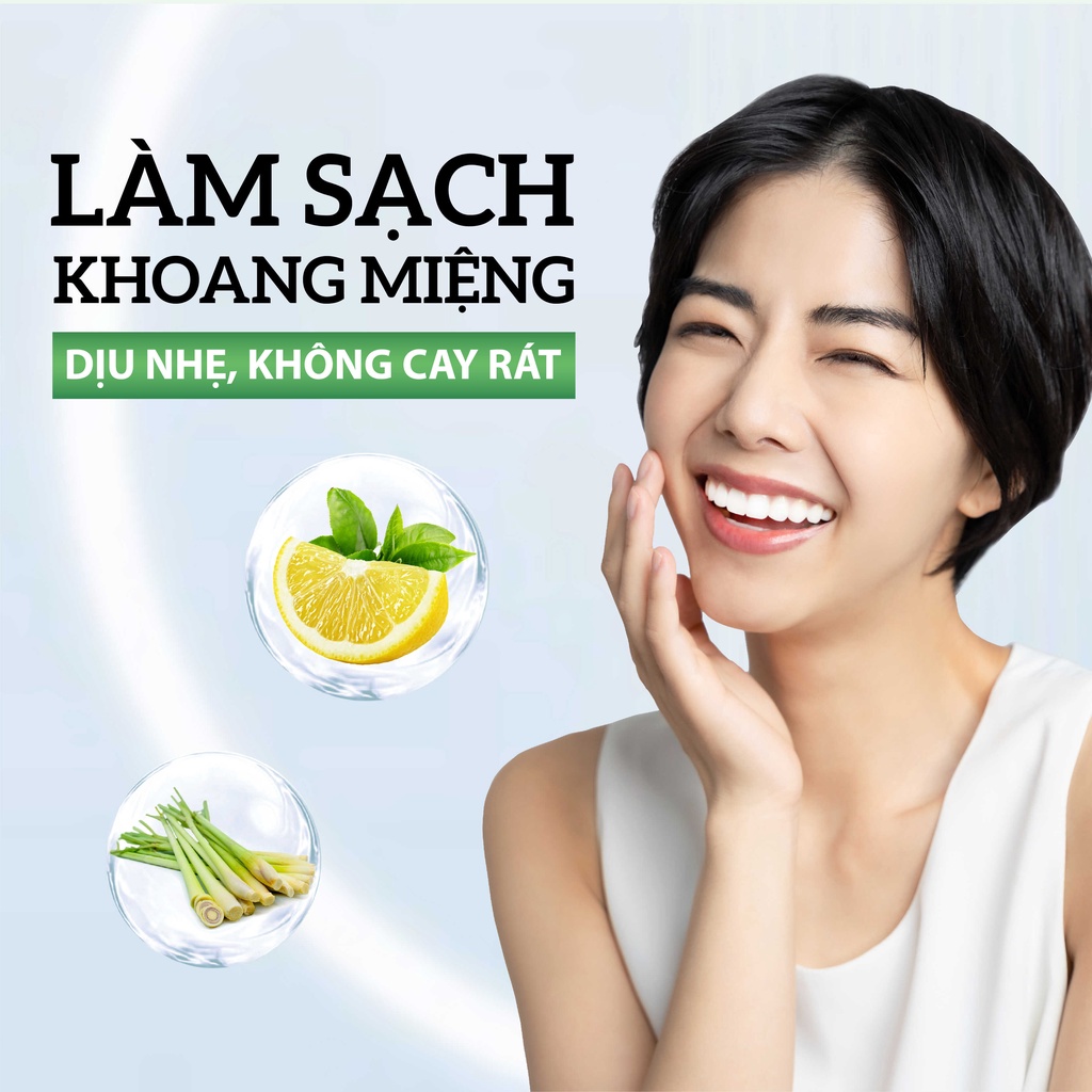 Nước Súc Miệng 5 Loại Thảo Dược Hơi Thở Thơm Mát, Làm Dịu Cho Khoang Miệng Nhạy Cảm MILAGANICS 240ml (Chai)