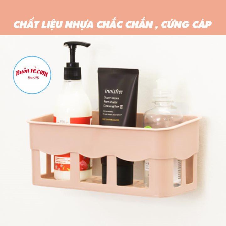 Khay đựng vật dụng nhà tắm nhà bếp dán tường 2 size, Khay đựng đồ đa năng nhựa PP cao cấp