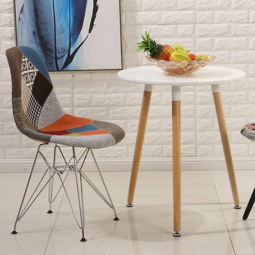 Ghế Eames thổ cẩm chân thép