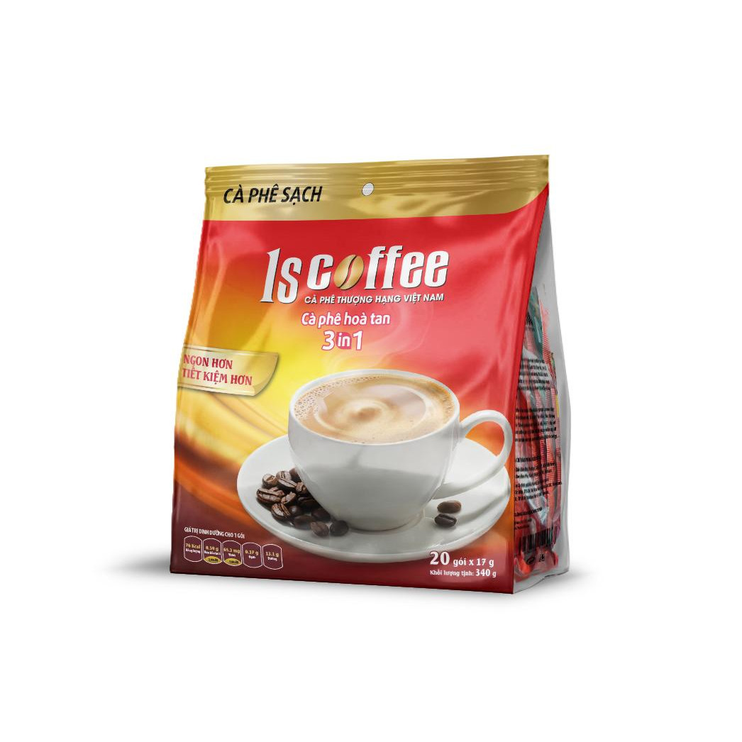 Cà Phê Hòa Tan 3in1 1s Coffee Hương Thơm Đậm Đà, Chuẩn Vị, Đúng Gu (20 gói x 17g)