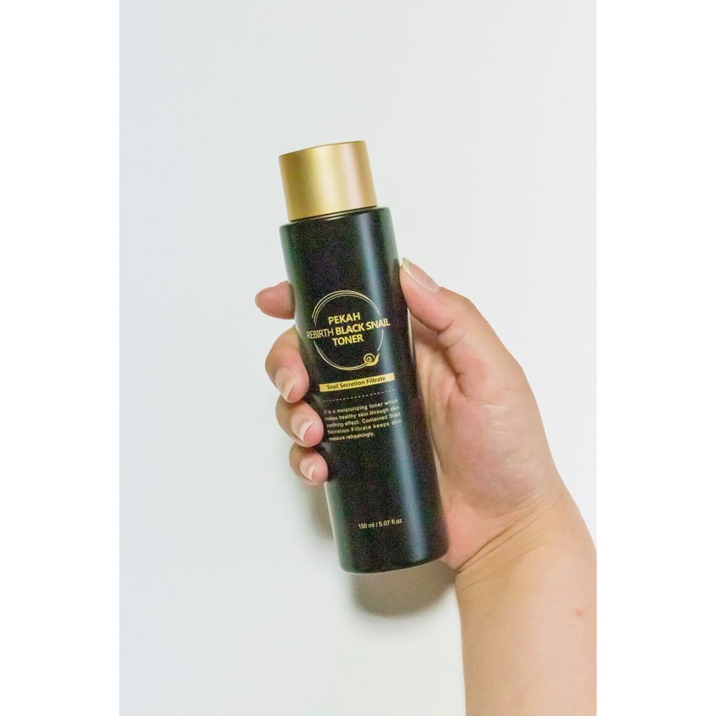 Nước Hoa Hồng Cấp Ẩm Và Phục Hồi Chiết Xuất Ốc Sên PEKAH REBIRTH BLACK SNAIL TONER