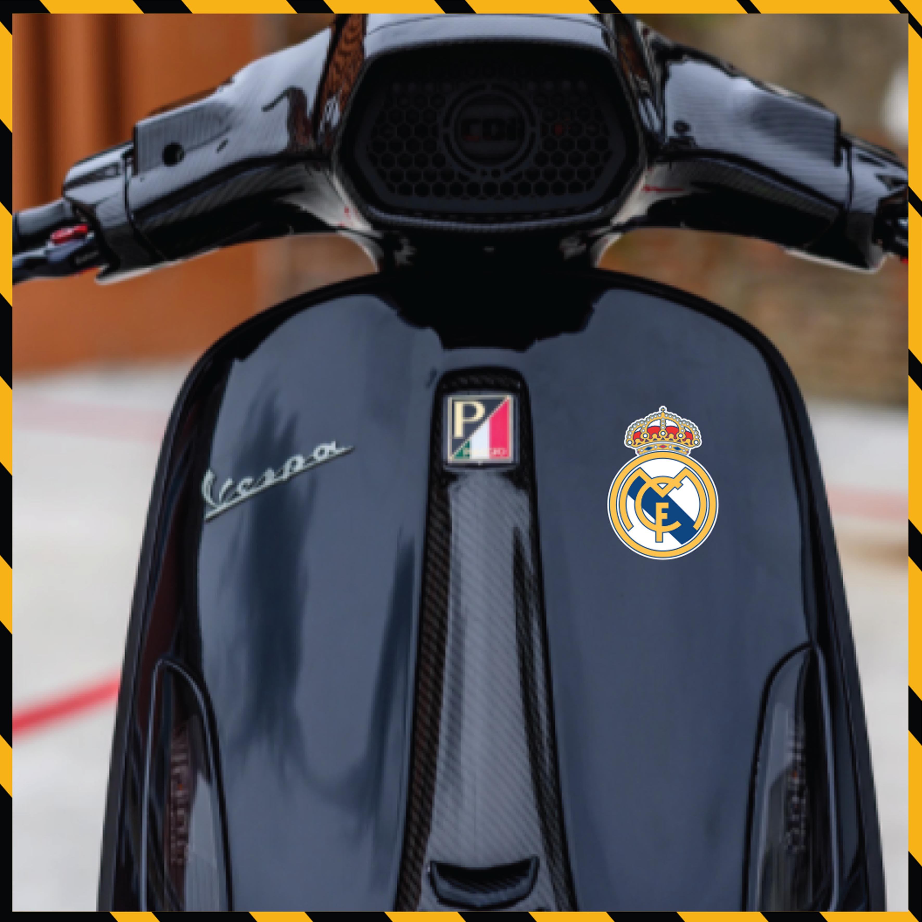 Hình Dán Sticker CLB Real Madrid Dán Tem Xe, Dán Nón, Điện Thoại, Laptop - Chất Liệu Chống Thấm Nước, Bền Màu