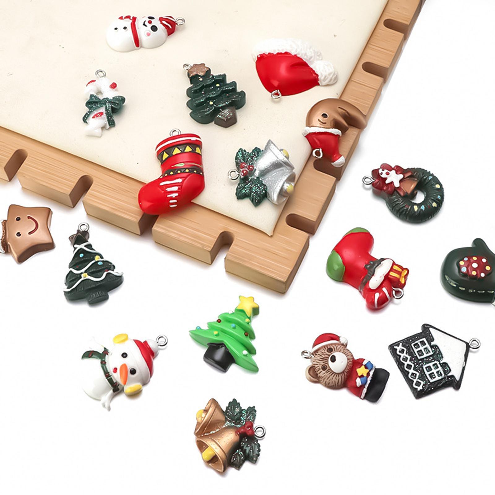 Set of 20 Alloy Charms Mini Christmas Pendants for Girls Women DIY Necklace Earring Jewelry Making Accessories