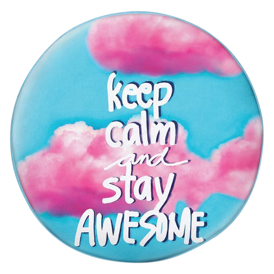 Gối tròn Keep calm & stay awesome - GOTE143