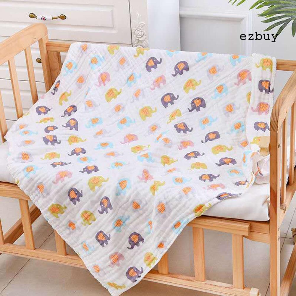 Chăn tắm 6 lớp kích thước 110x110cm in họa tiết khủng long cho bé