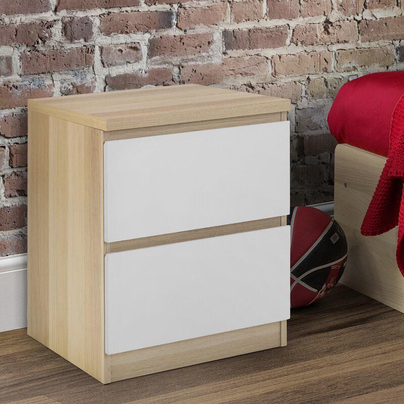 Tủ Đầu Giường SOHO-ARI 2 Ngăn Kéo / R45cm x D45cm x C57cm / Kệ Đầu Giường / Có Kèm Giấy Hướng Dẫn Lắp Ráp