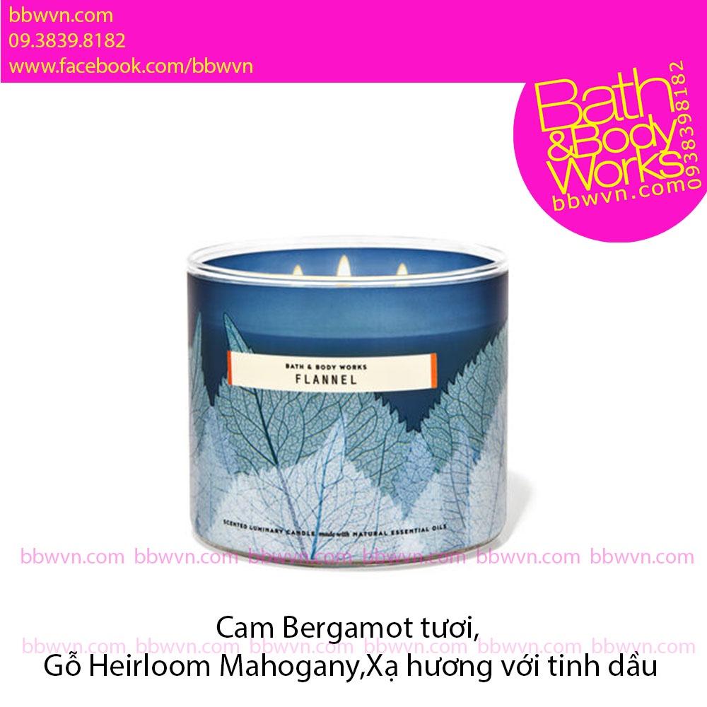 Nến thơm Bath and Body Works Flannel 3 bấc