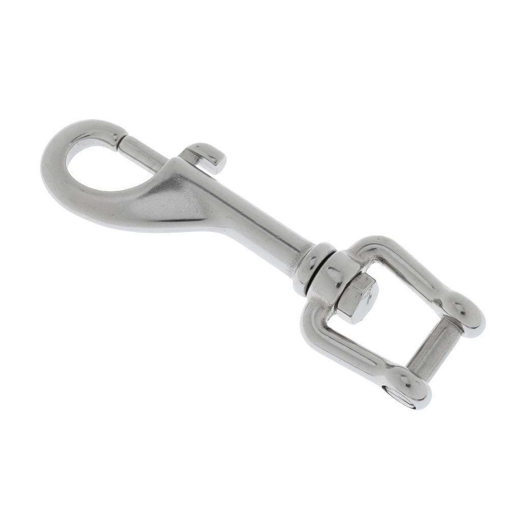 Pack of 2 Pieces 9.9cm/ 3.9inch Strong Marine 316 Stainless Steel Swivel Shackle Eye Bolt Snap Hooks