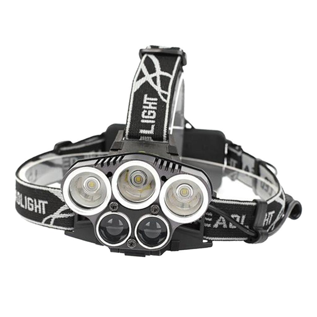 5 LED Headlamp Outdoor Headlamp Flashlight 3000 Lumens 200 meters LED Head Torch Head Light