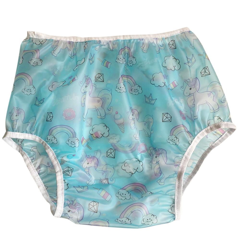 ABDL Tã Người Lớn Bay Có Thể Tái Sử Dụng Có Thể Giặt Chống Nước Incontinent Quần Lót Che Đậy Tã Nhựa Pvc Quần