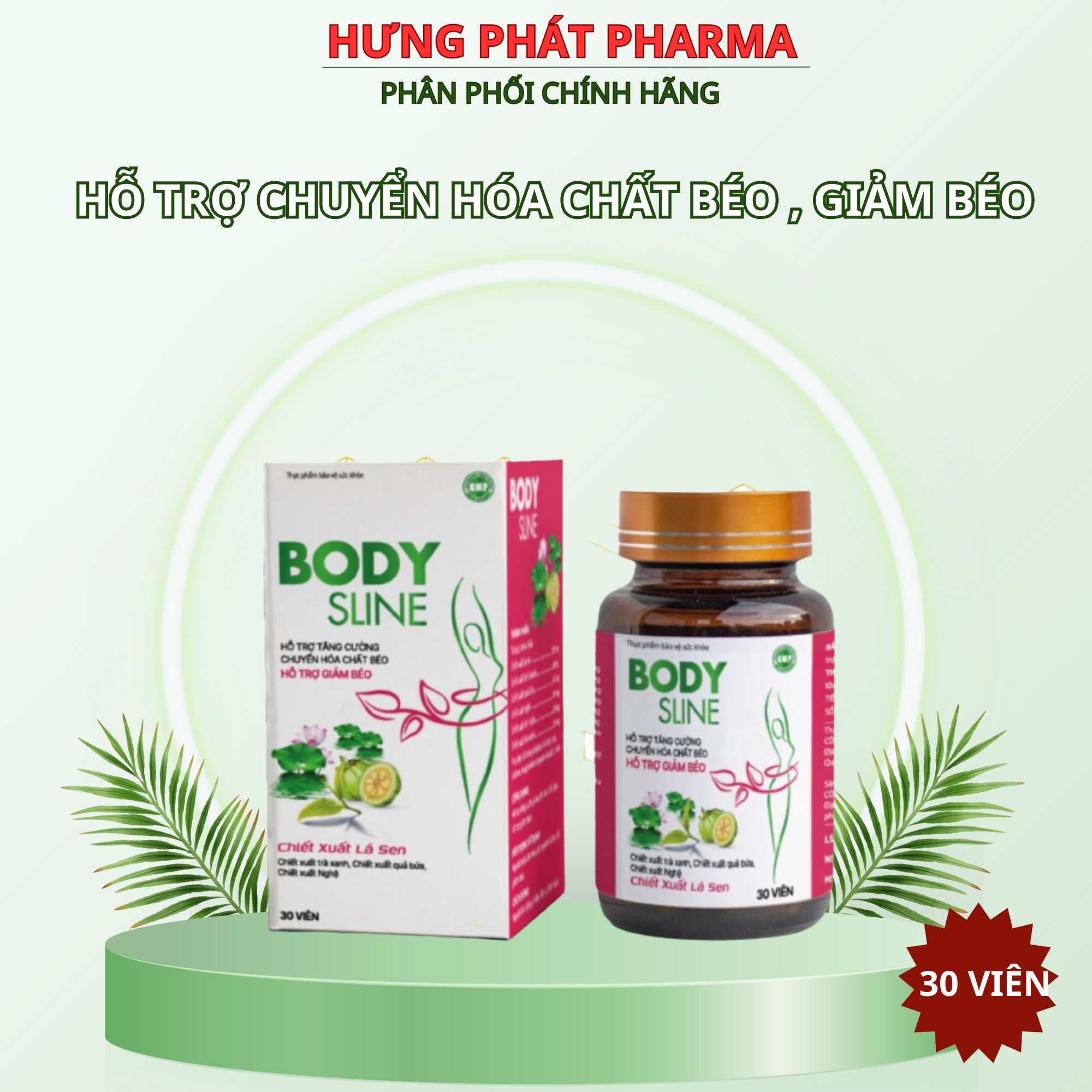 Viên uống Body sline chuyển hóa chất béo – Lọ 30 viên