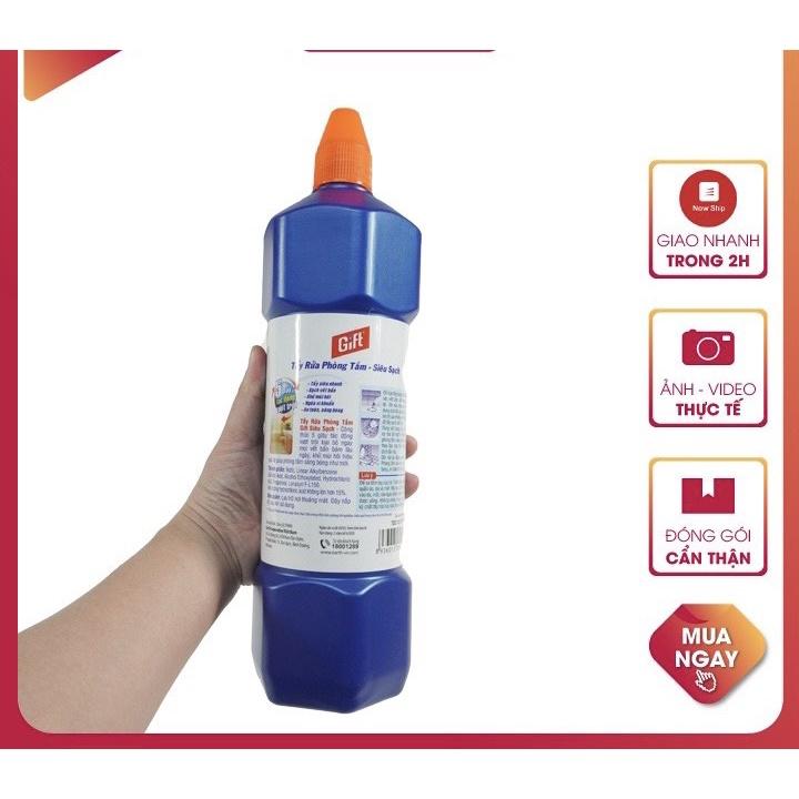 Nước Tẩy Bồn Cầu Gift Nhà Vệ Sinh Toilet Nhà Tắm Đậm Đặc Siêu Sạch 900ml