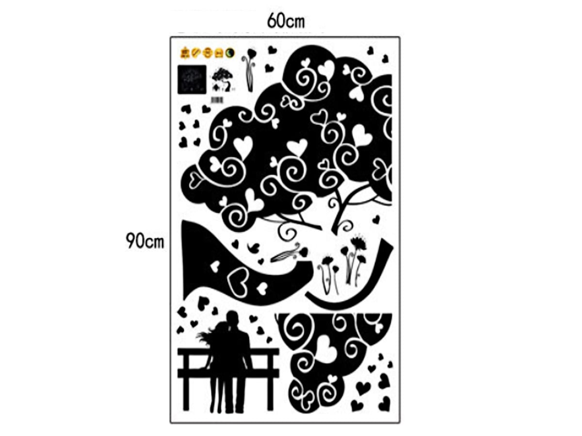 DECAL DẠ QUANG CÂY TÌNH YÊU