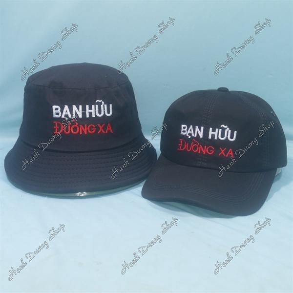 Set Nón Cặp Bucket &amp; Cap Bạn Hữu Đường Xa (BHD01);(DBH01) - Combo Bạn Hữu Đường Xa