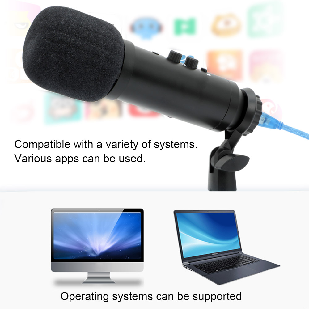 Micrô Ngưng Tụ K8 USB Phát Trực Tiếp Cho Trò Chuyện Thoại Trên PC