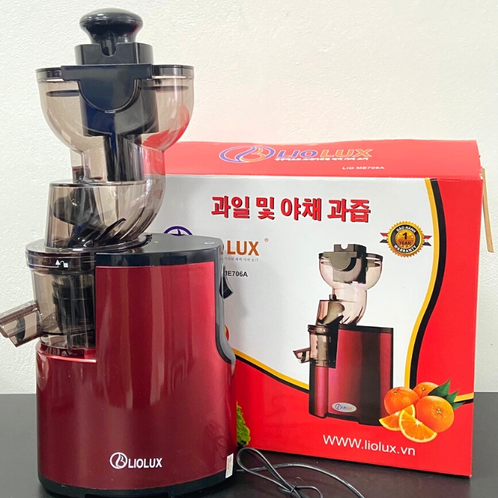 Máy Ép Chậm Hoa Quả Liolux LIO ME706A, Ép Kiệt 95% Lượng Nước Từ Rau Quả, Khay Cực Lớn, Máy ép trái cây, Dễ Dàng Tháo Lắp Vệ Sinh - Hàng chính hãng