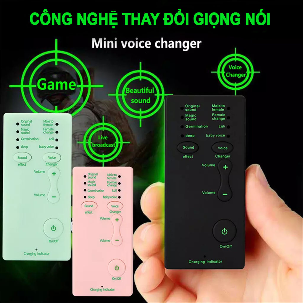 Bộ Chuyển Đổi 7 Giọng Nói Nam, Nữ, Trẻ Em M1 Dành Cho Điện Thoại, Máy Tính Bảng, Pc, Hỗ Trợ Mic Đổi Giọng Chơi Game PUBG-màu ngẫu nhiên