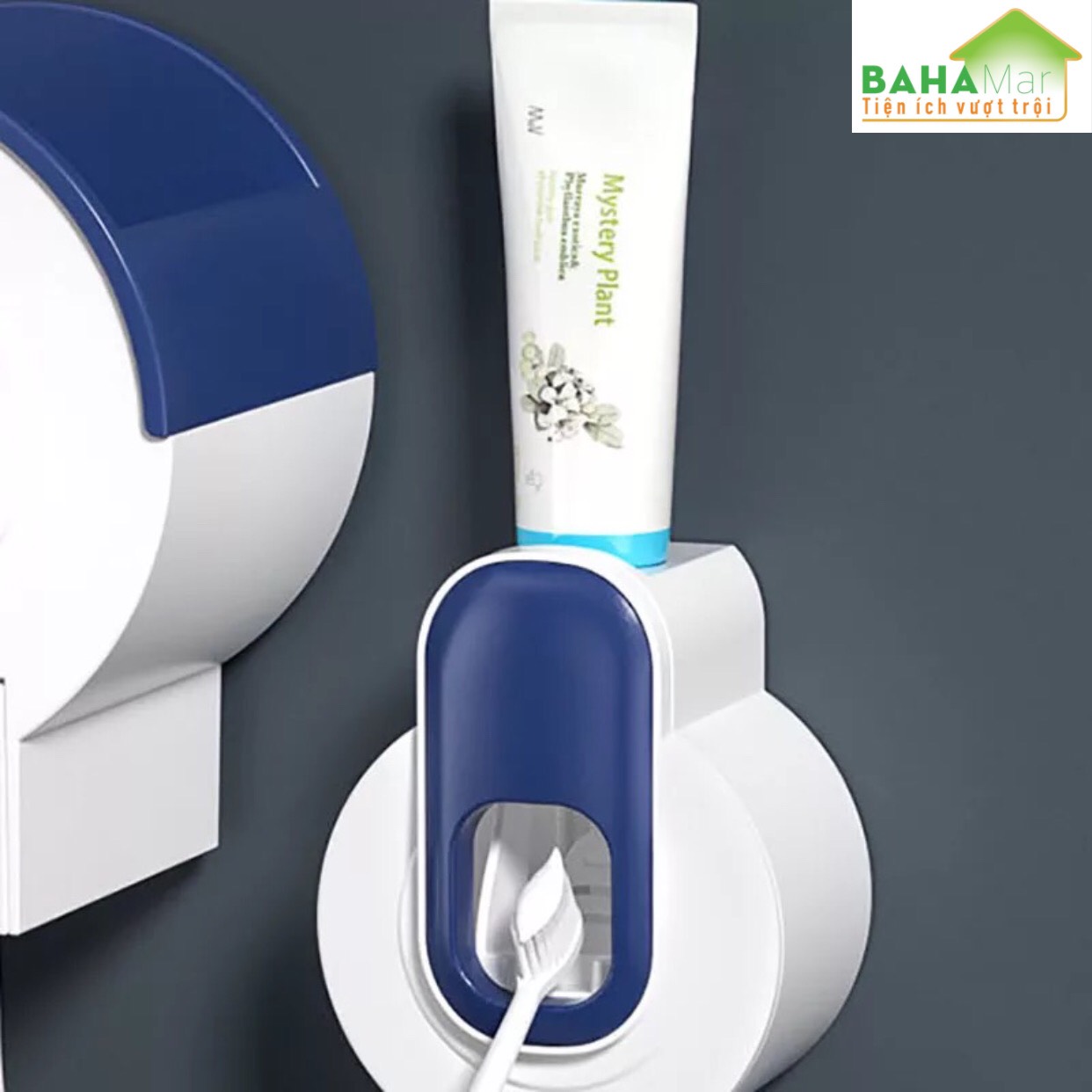 BỘ KỆ THÔNG MINH KHỬ TRÙNG BÀN CHẢI ĐÁNH RĂNG + GIÁ NẶN NHẢ KEM ĐÁNH RĂNG TỰ ĐỘNG "BAHAMAR" thuận tiện, gọn gàng và tiệt trùng tỷ lệ là 99.99% trong vòng 3 phút