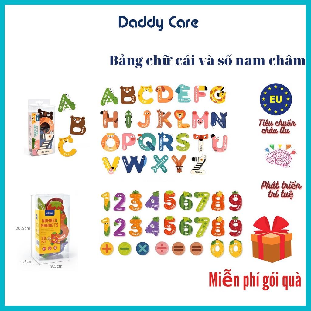 Bảng chữ cái tiếng anh và bảng số nam châm cho bé Mideer Letter Magnets - Number Magnets, Đồ chơi cho bé 3,4,5,6 tuổi