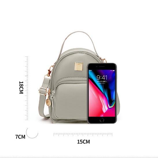 Balo Mini Trơn Màu Xám