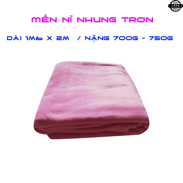 Mền chỉ len trơn 1m6 x 2m / 750g - 800g