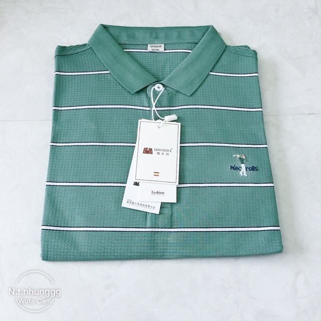 Áo phông nam trung niên ngắn tay có cổ chất bao đẹp co giãn 4 chiều Quần áo nam trung niên