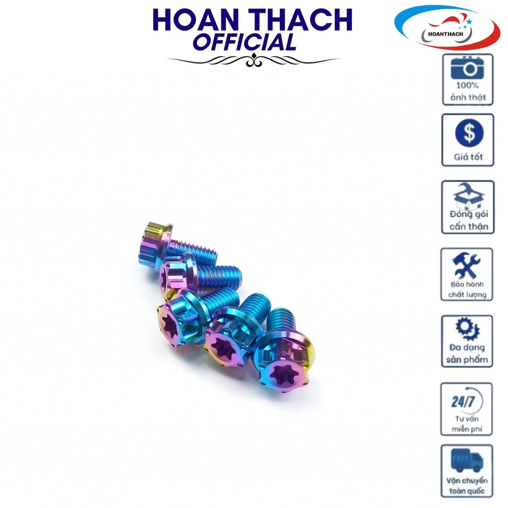 Ốc 8L10 Titan 7 màu Đầu Salaya gắn nhiều dòng xe ,SP017501 (giá 1 con)