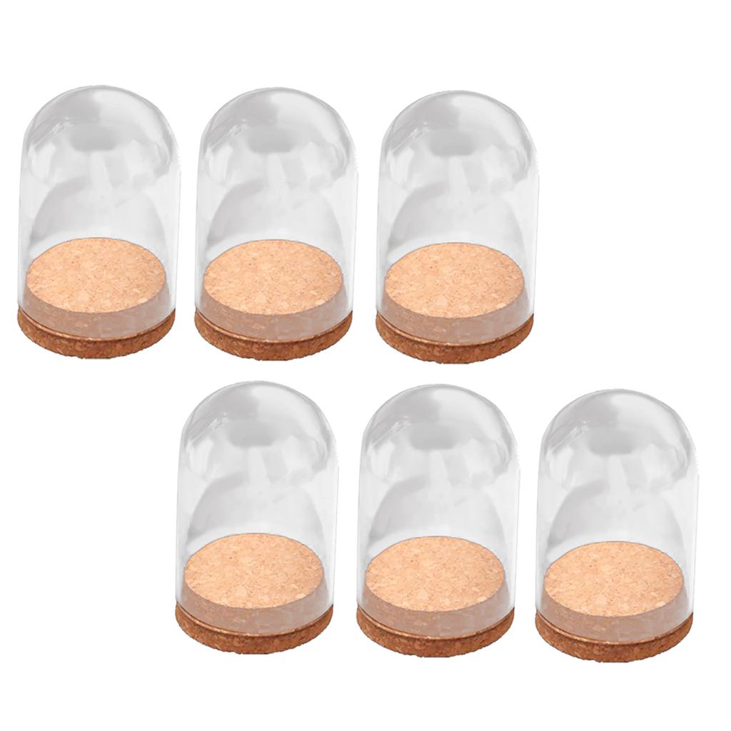 Phép Lạ Chiếu 6 Loa Xmini Thủy Tinh Trong Bán Cầu Bao Dome Cabochon Với Nút Chai Trang Trí Bàn