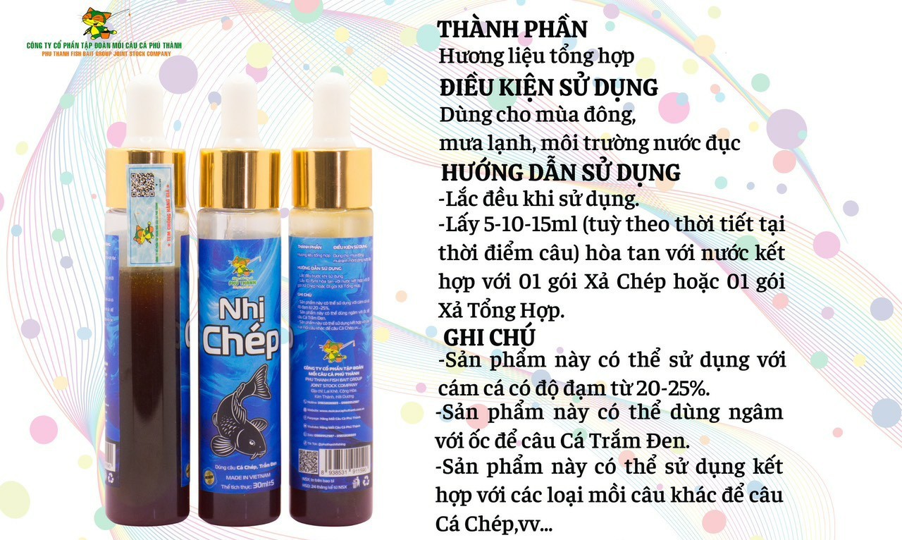 Hương liệu - Nhị chép. Hãng mồi câu cá Phú Thành