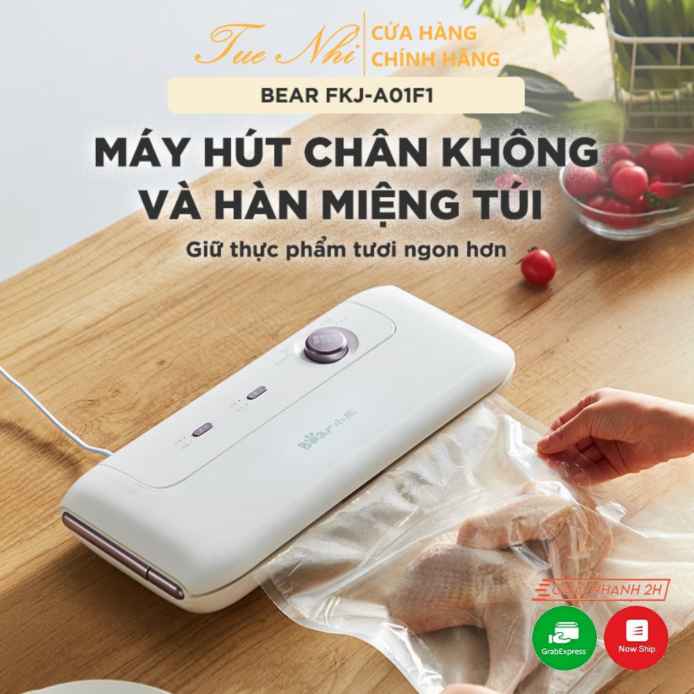 Máy Hút Chân Không &amp; Hàn Miệng Túi Bear FKJ-A01F1