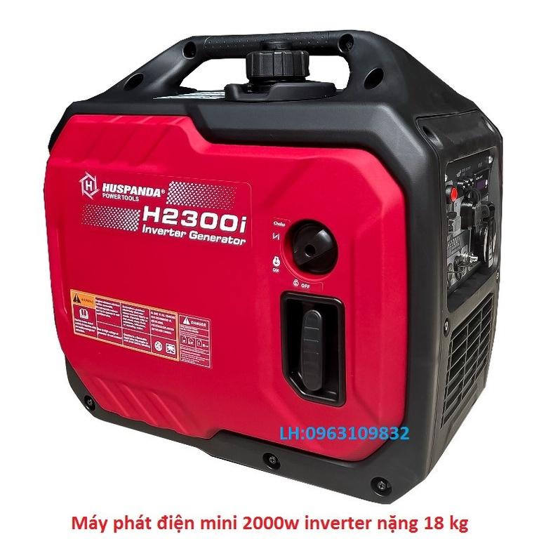 Máy phát điện mini inverter 2000 W tiết kiệm nhiên liệu dùng cho mọi gia đình ,công xưởng ,đi du lịch -trọng lượng 18kg