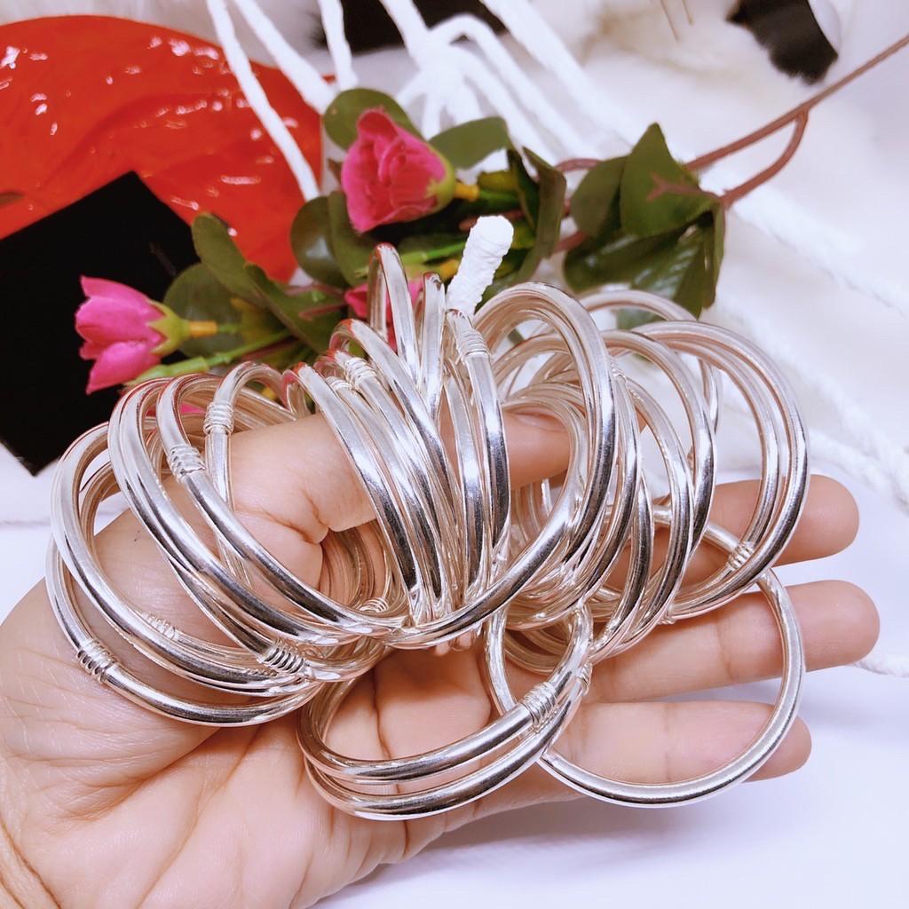 VÒNG TAY TRƠNbạc đẹp đơn giản ,nhẹ nhàng chuẩn bạc ta