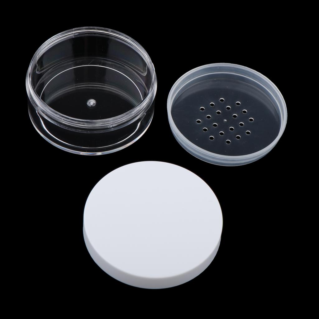 6pcs Empty Loose Powder Container Compact Powder Puff Case DIY Cosmetic Box
