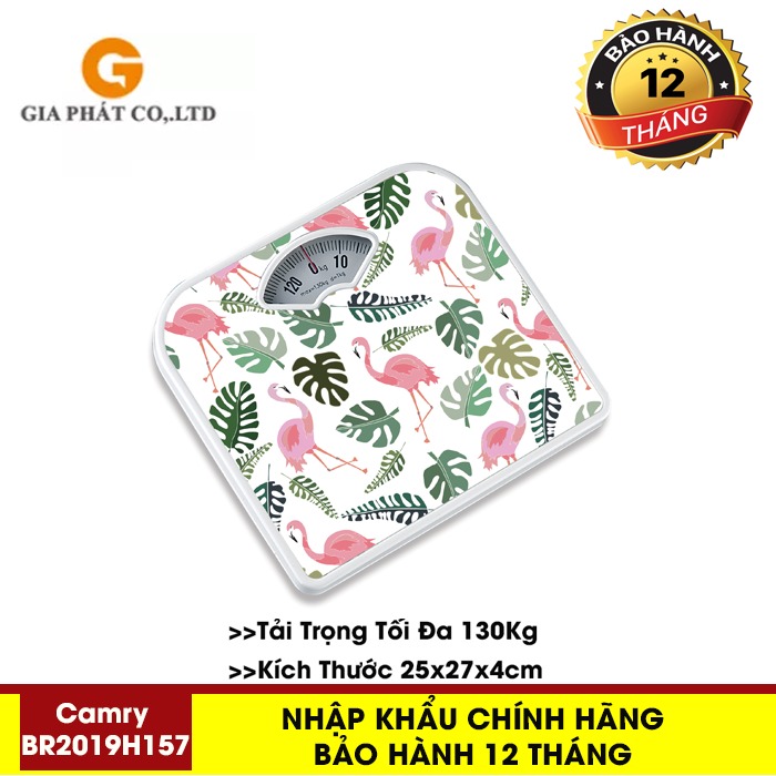 HÀNG CHÍNH HÃNG- Cân sức khỏe cao cấp hoạt động cơ học Camry BR2019H157 trọng tải tối đa 130kg