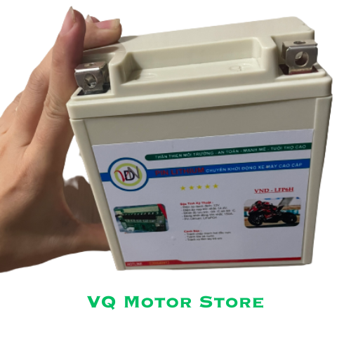 Acquy Pin Lithium chuyên khởi động xe máy VND-LFP6H, VQ motor store