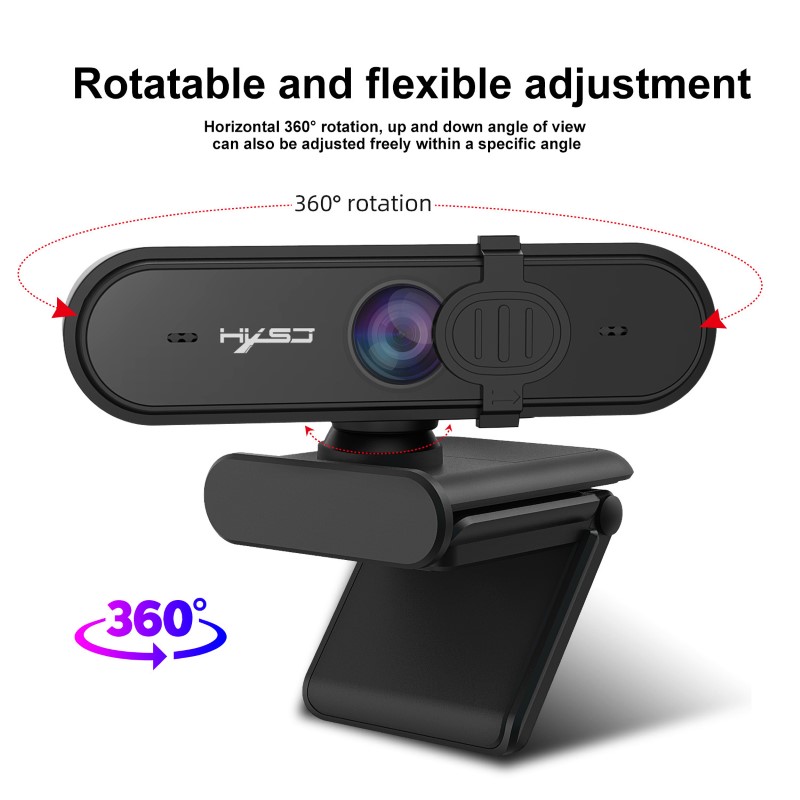 Webcam HXSJ S6 Auto Focus Góc  Rộng 1080P - hàng nhập khẩu