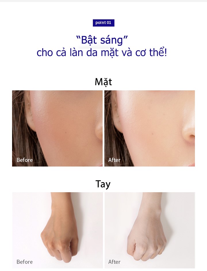 Kem dưỡng trắng da cho mặt và toàn thân Face &amp; Body Collagen Whitening Cream HAYEJIN